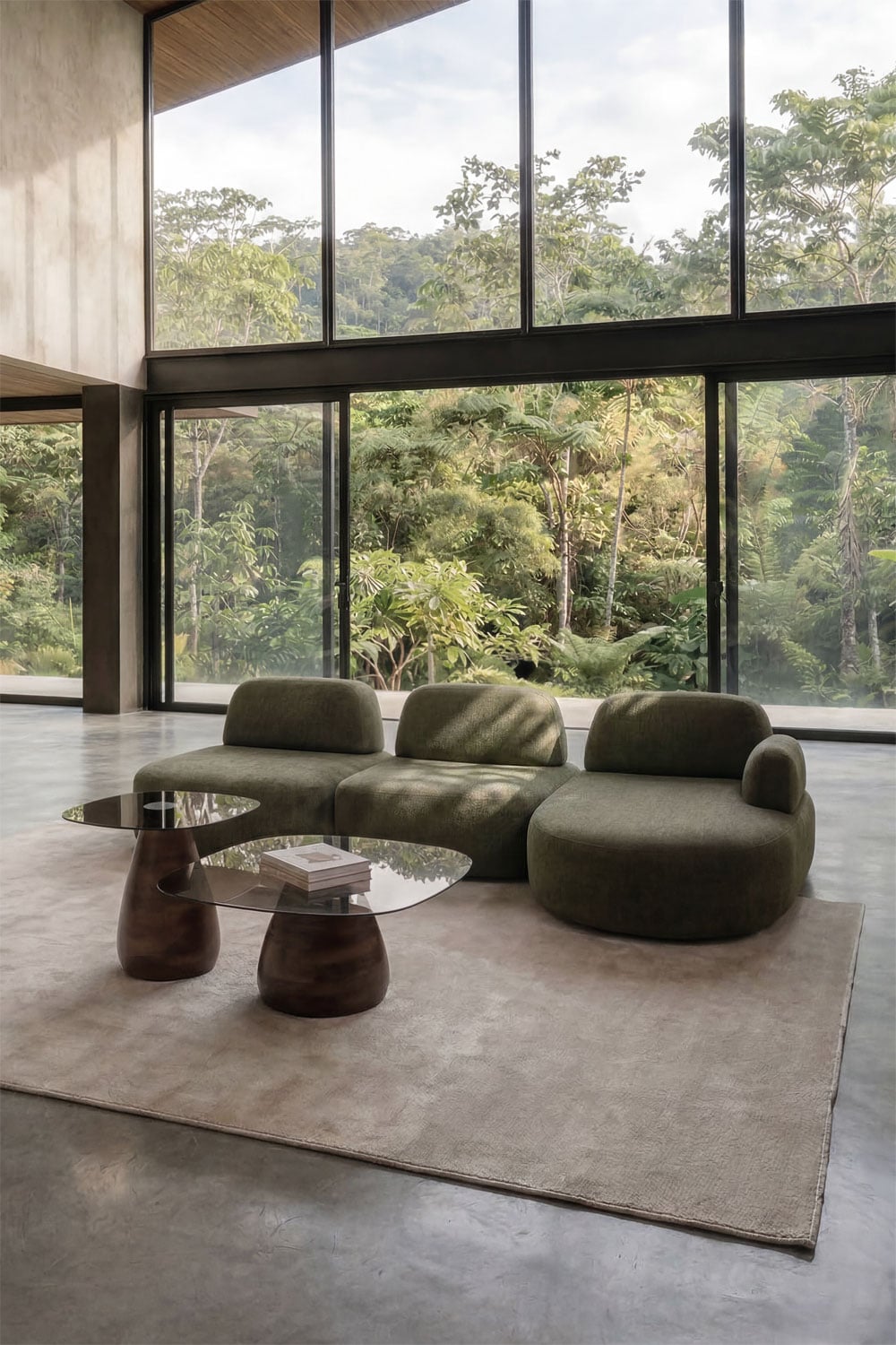 Sofá modular chaise longue derecho de 3 piezas tapizado Giorgia, imagen de galer&iacute;a 1