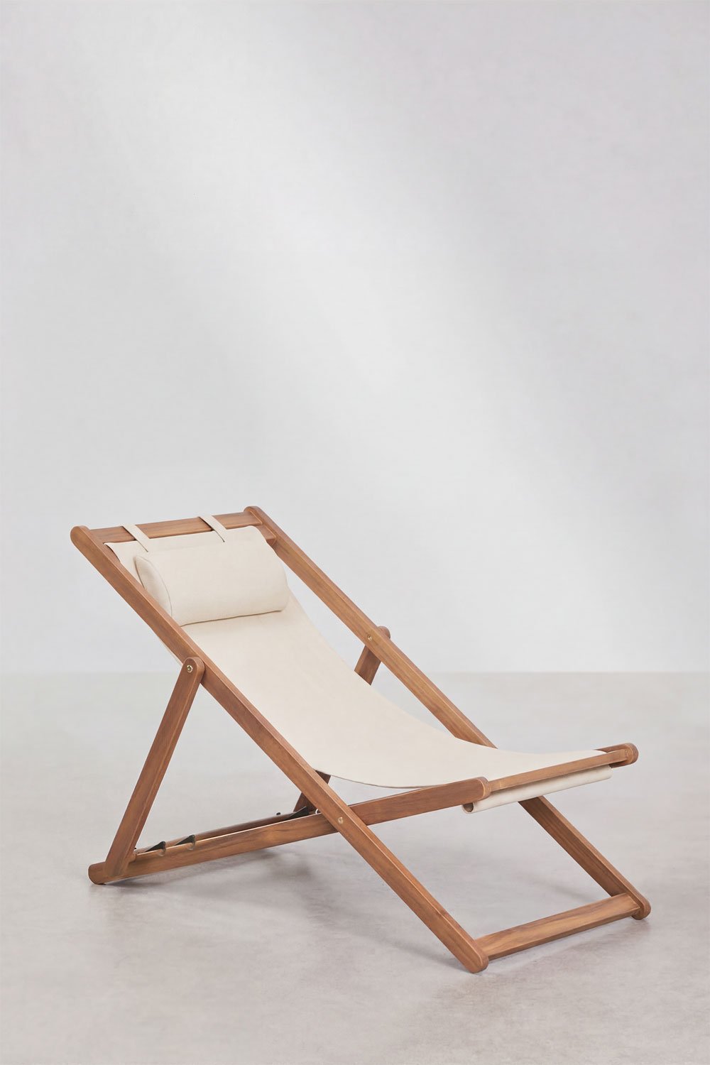 Pack de 2 hamacas plegables en madera con cojín Kardis , imagen de galer&iacute;a 1