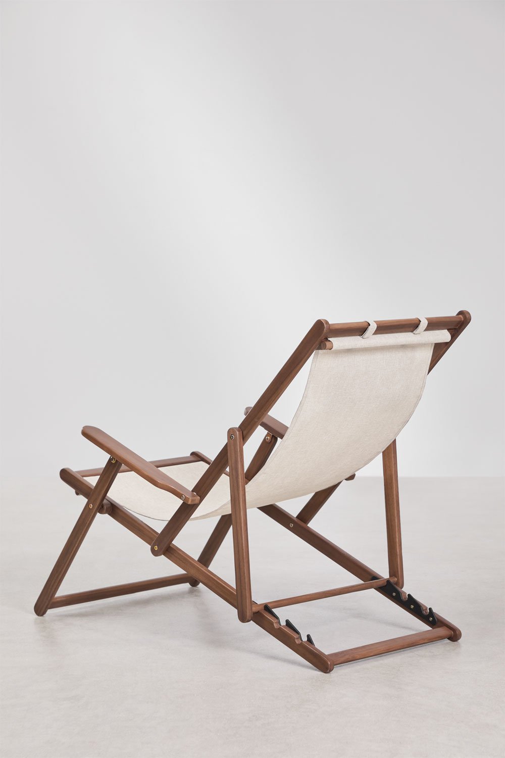 Pack de 2 hamacas plegables en madera de acacia con cojín Rondonia , imagen de galer&iacute;a 3
