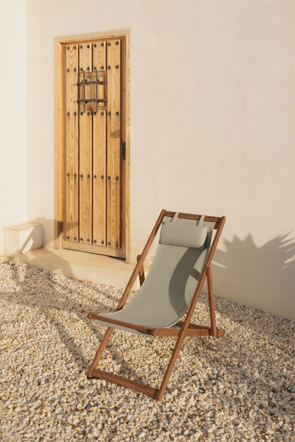 Hamaca plegable con cojín en madera Kardis , imagen de galer&iacute;a 1