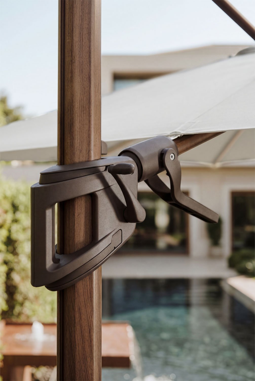 Parasol 295x295 cm en tela y aluminio Hydra, imagen de galer&iacute;a 2