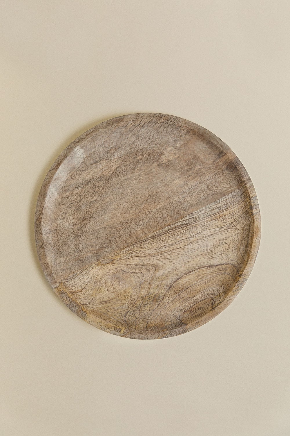 Bandeja decorativa redonda Ø30 cm en madera de mango Fruela, imagen de galer&iacute;a 1