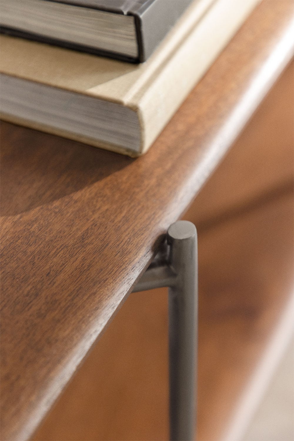 Mueble TV 180x40 cm en madera de mango y acero inoxidable Vimara, imagen de galer&iacute;a 2