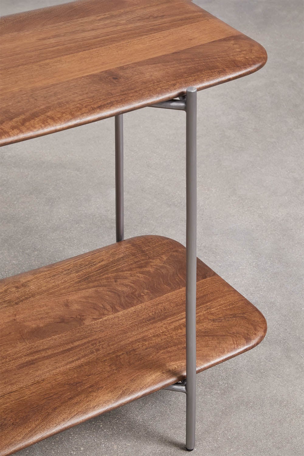 Consola recibidor 120x40 cm en madera de mango y acero inoxidable Vimara, imagen de galer&iacute;a 7