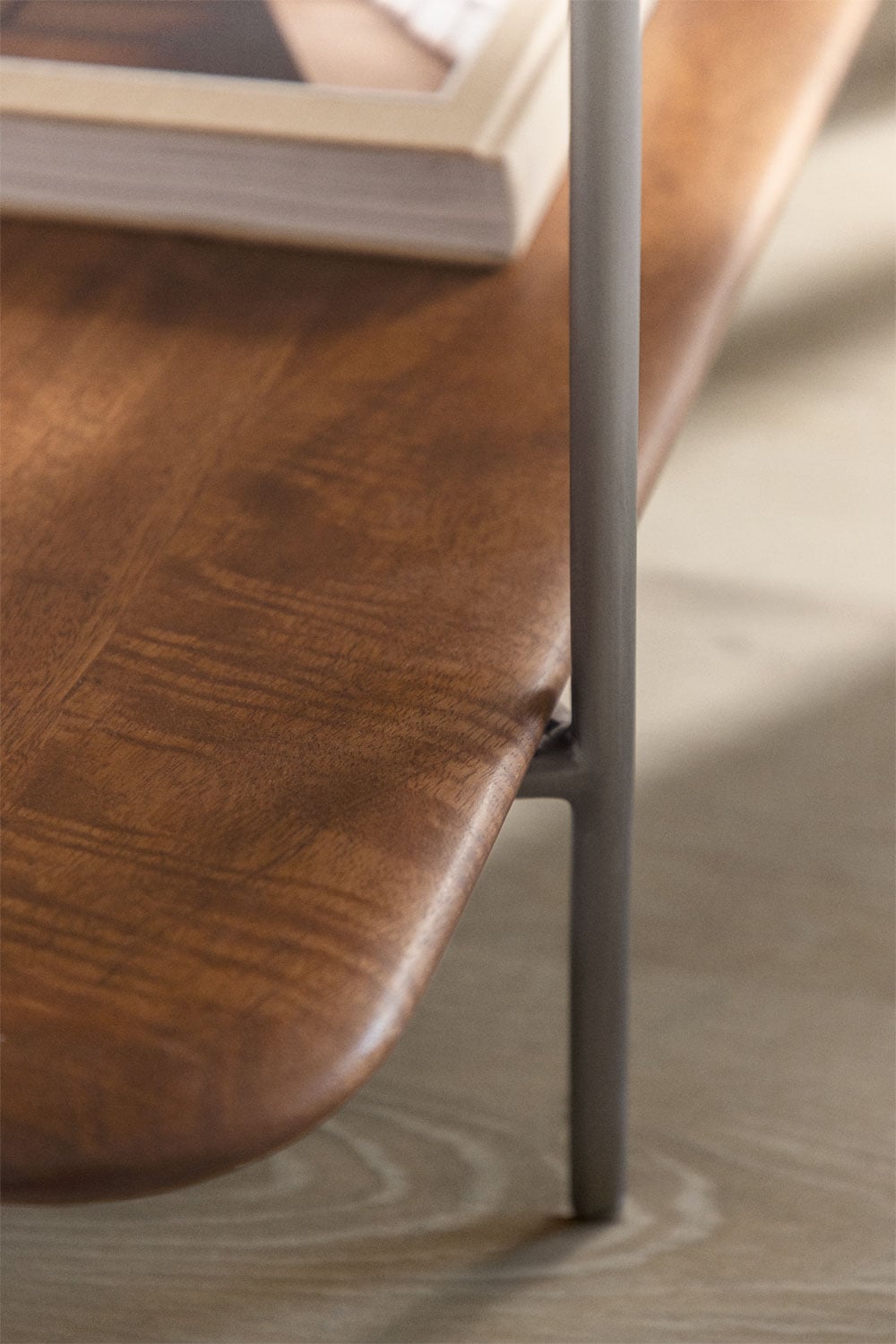 Consola recibidor 120x40 cm en madera de mango y acero inoxidable Vimara, imagen de galer&iacute;a 2