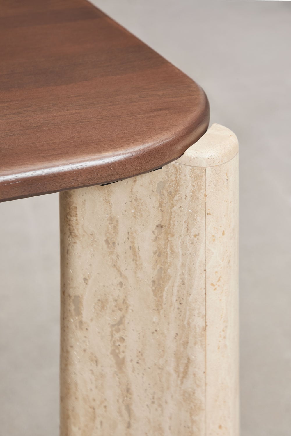 Mesa de comedor rectangular 230x110 cm en madera de mango y piedra natural Andeca, imagen de galer&iacute;a 4