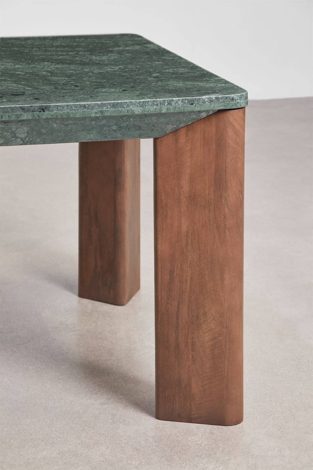 Mesa de comedor rectangular 240x110 cm en madera de mango y mármol Garsea, imagen de galer&iacute;a 5