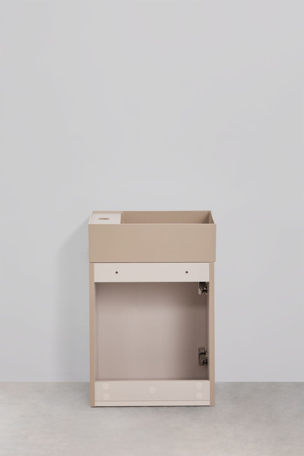 Conjunto de mueble de baño suspendido en madera con lavabo integrado Abigail, imagen de galer&iacute;a 6