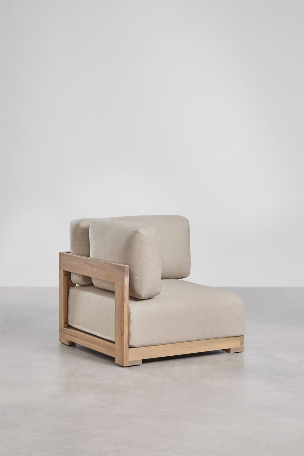 Módulo esquinero rinconera para sofá modular de jardín en madera de acacia Brivori , imagen de galer&iacute;a 5