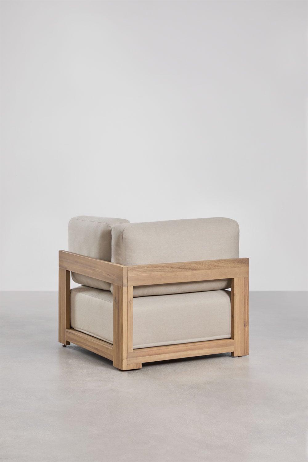 Módulo esquinero rinconera para sofá modular de jardín en madera de acacia Brivori , imagen de galer&iacute;a 6