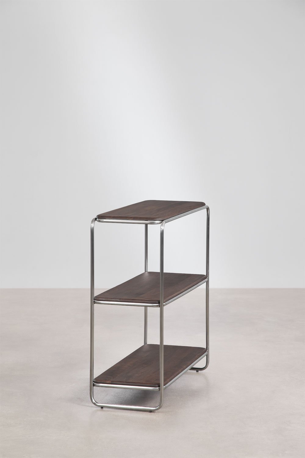 Estantería en madera de acacia y acero inoxidable Altrex, imagen de galer&iacute;a 4