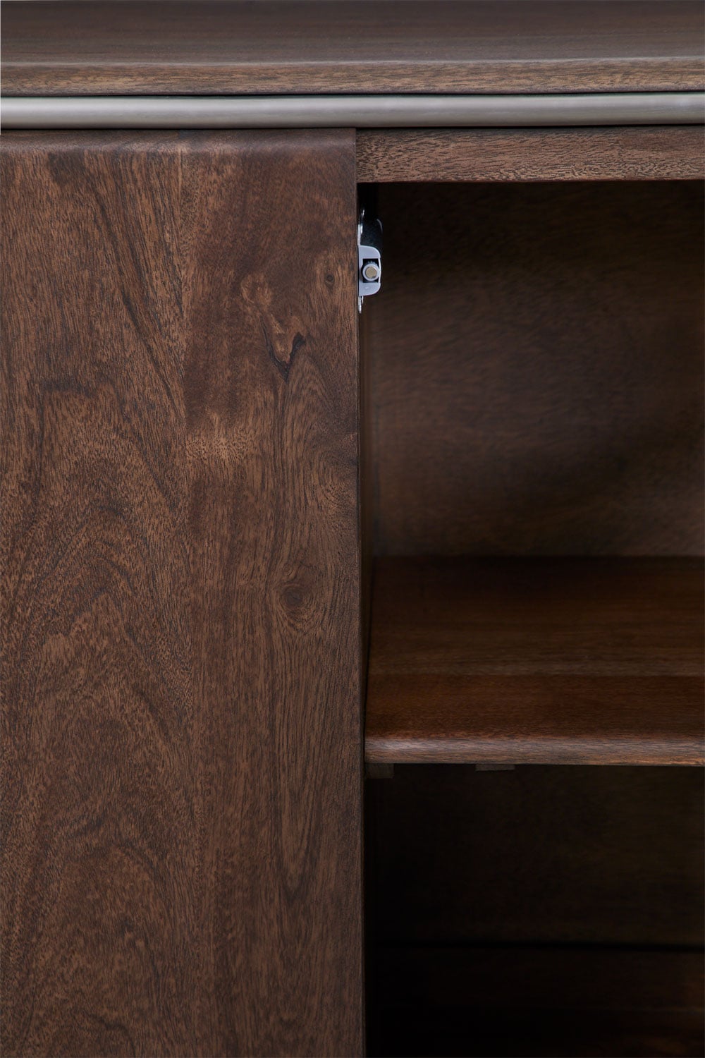 Aparador rectangular 80x40 cm en madera de acacia y acero inoxidable Altrex, imagen de galer&iacute;a 5