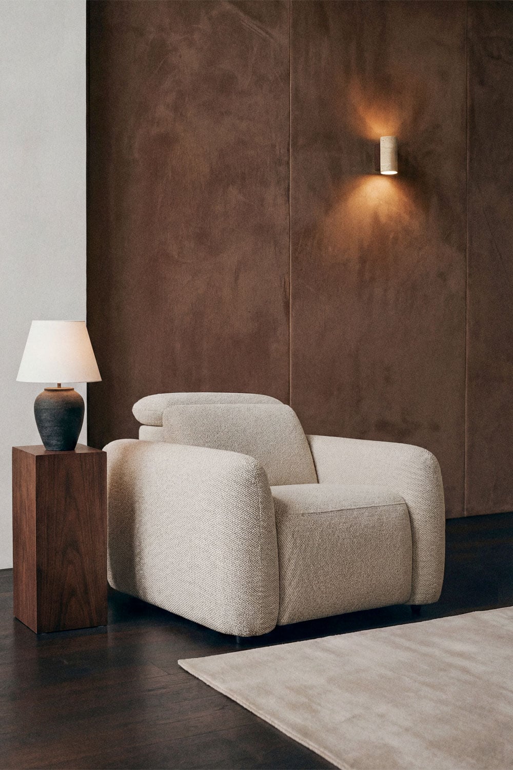 Sillón reclinable eléctrico tapizado Peggy, imagen de galer&iacute;a 1
