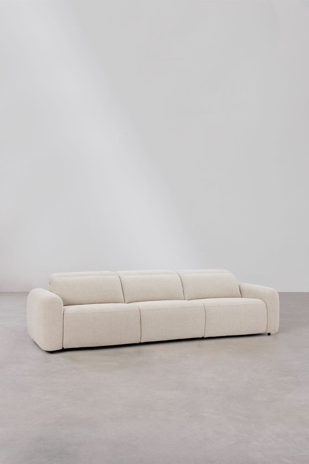 Conjunto de salón con sofá de 3 plazas reclinable y eléctrico y sillón tapizado Peggy, imagen de galer&iacute;a 5