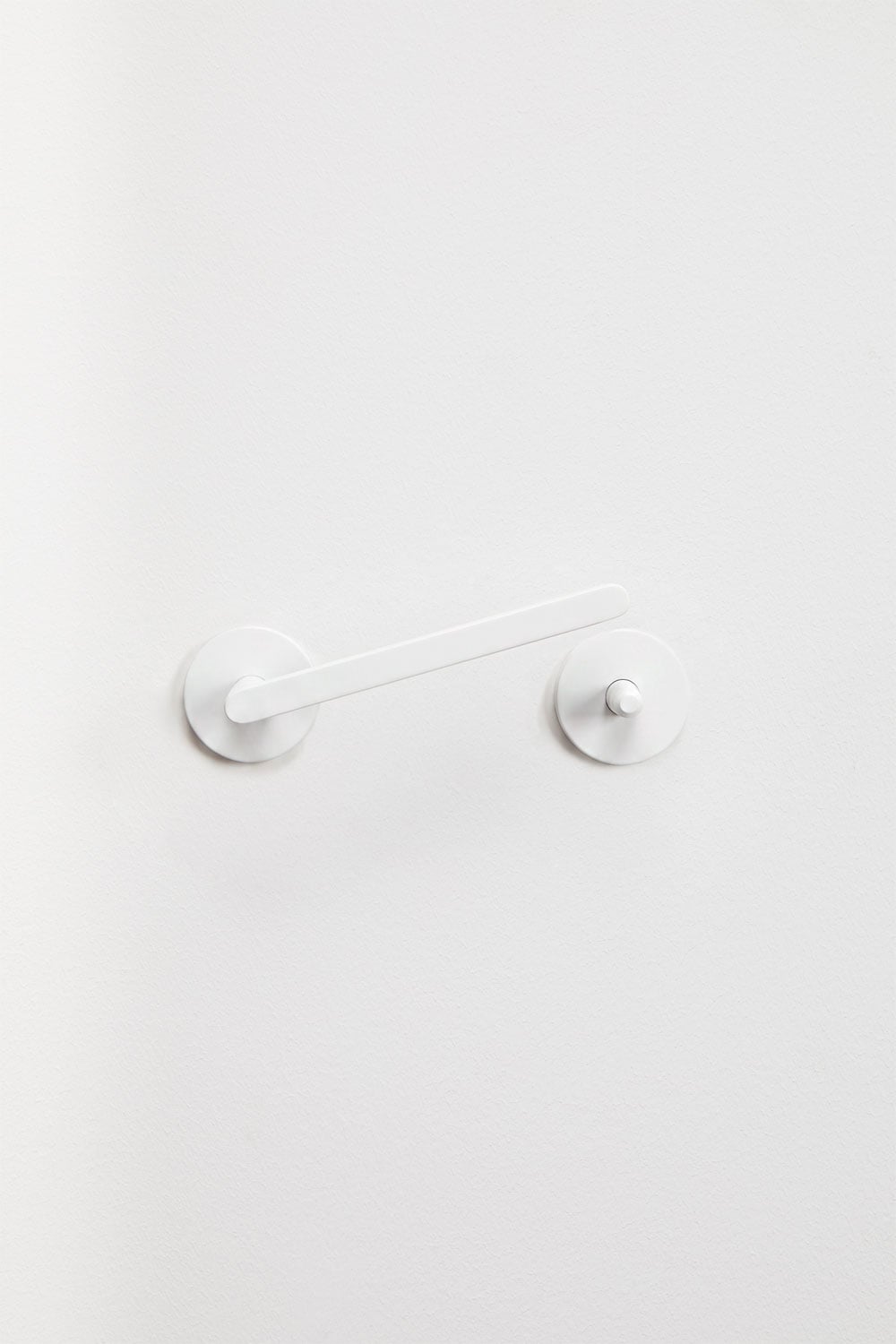 Portarrollos para baño en acero inoxidable y blanco Caldrumi, imagen de galer&iacute;a 2