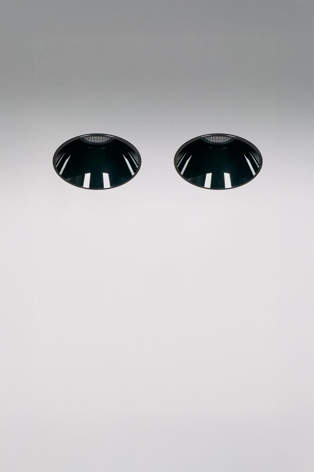 Pack de 2 downlights LED empotrable sin marco trimless redondos para exterior en aluminio Luisiana, imagen de galeria 1