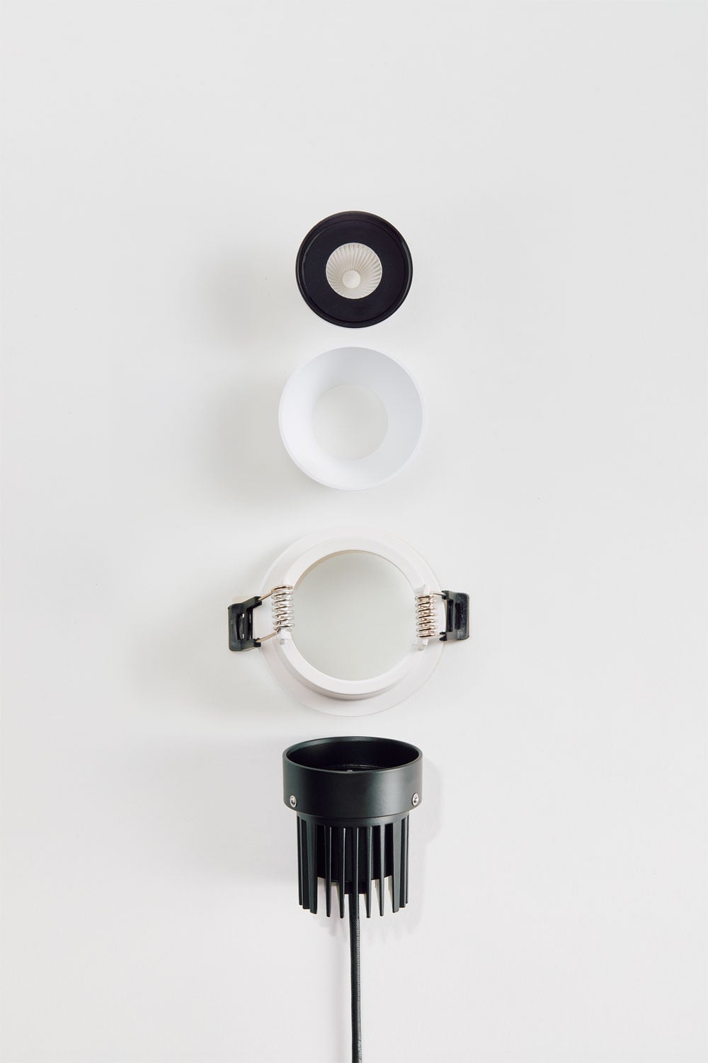 Downlight LED empotrable con marco redondo Ø8 cm en aluminio Luisiana, imagen de galeria 6