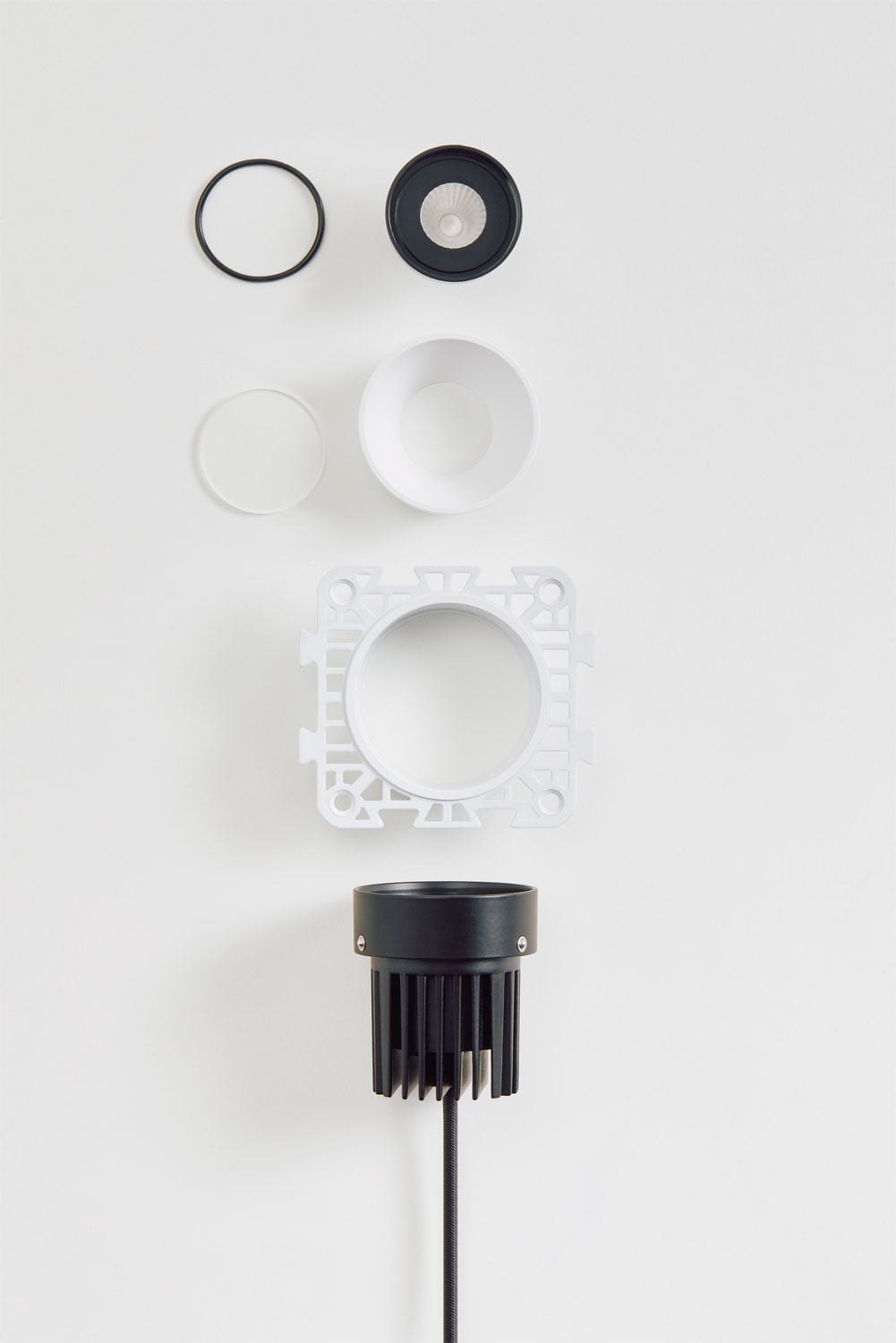 Pack de 2 downlights LED empotrables sin marcos trimless redondos Ø5,3 cm para exterior en aluminio Luisiana, imagen de galeria 8