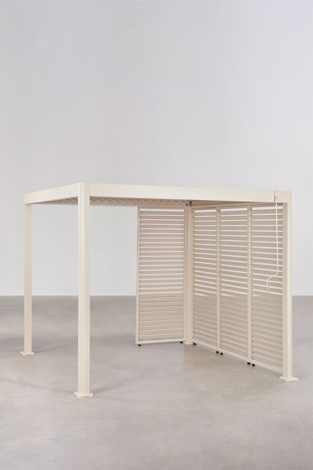 Pérgola bioclimática de aluminio con lamas y paneles Druvia, imagen de galer&iacute;a 1