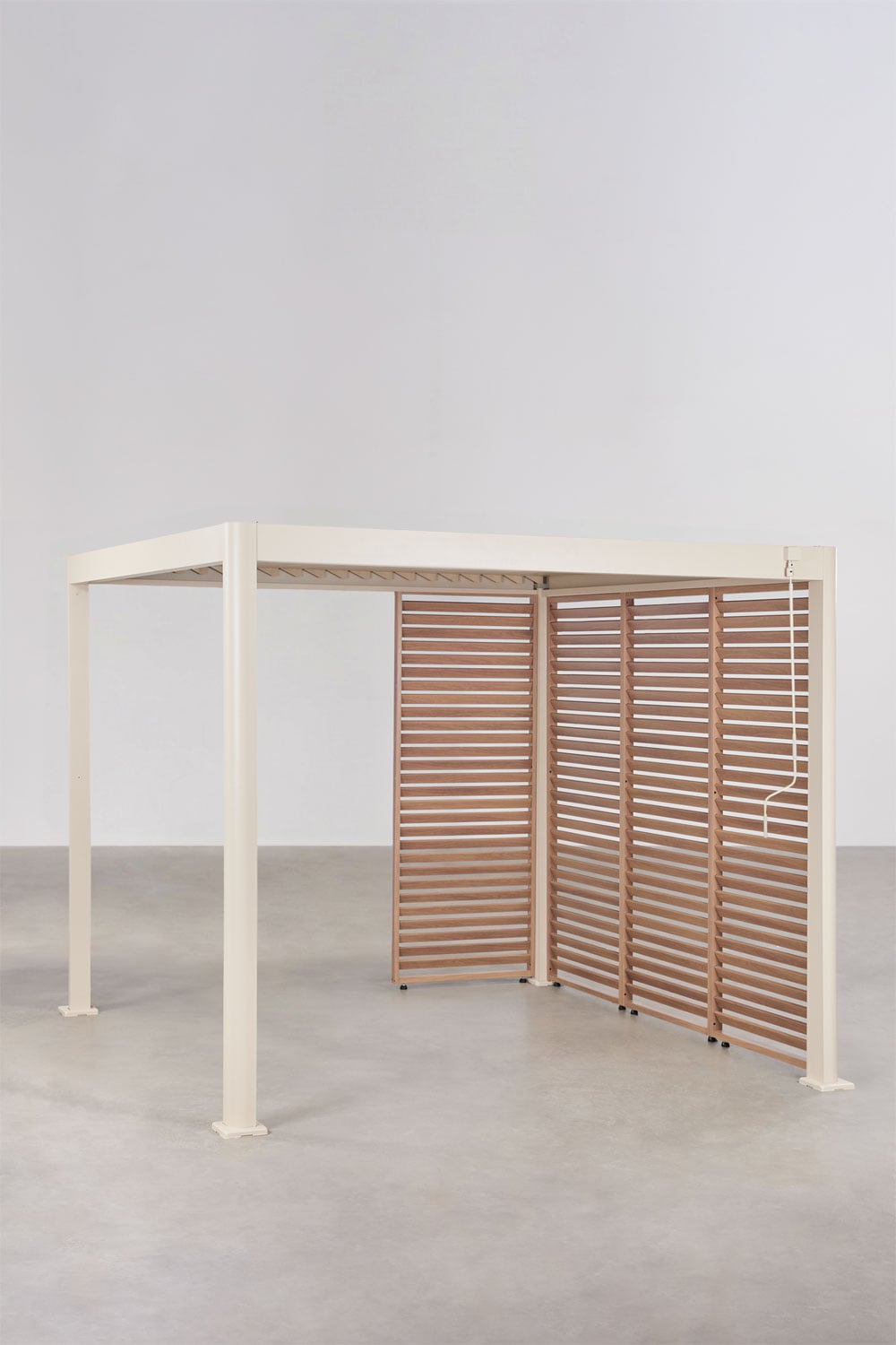 Pérgola bioclimática de aluminio con lamas y paneles Druvia, imagen de galer&iacute;a 1