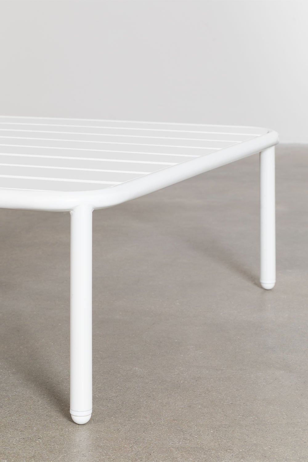 Mesa de centro para jardín cuadrada 90x90 cm en acero Roubly, imagen de galer&iacute;a 4