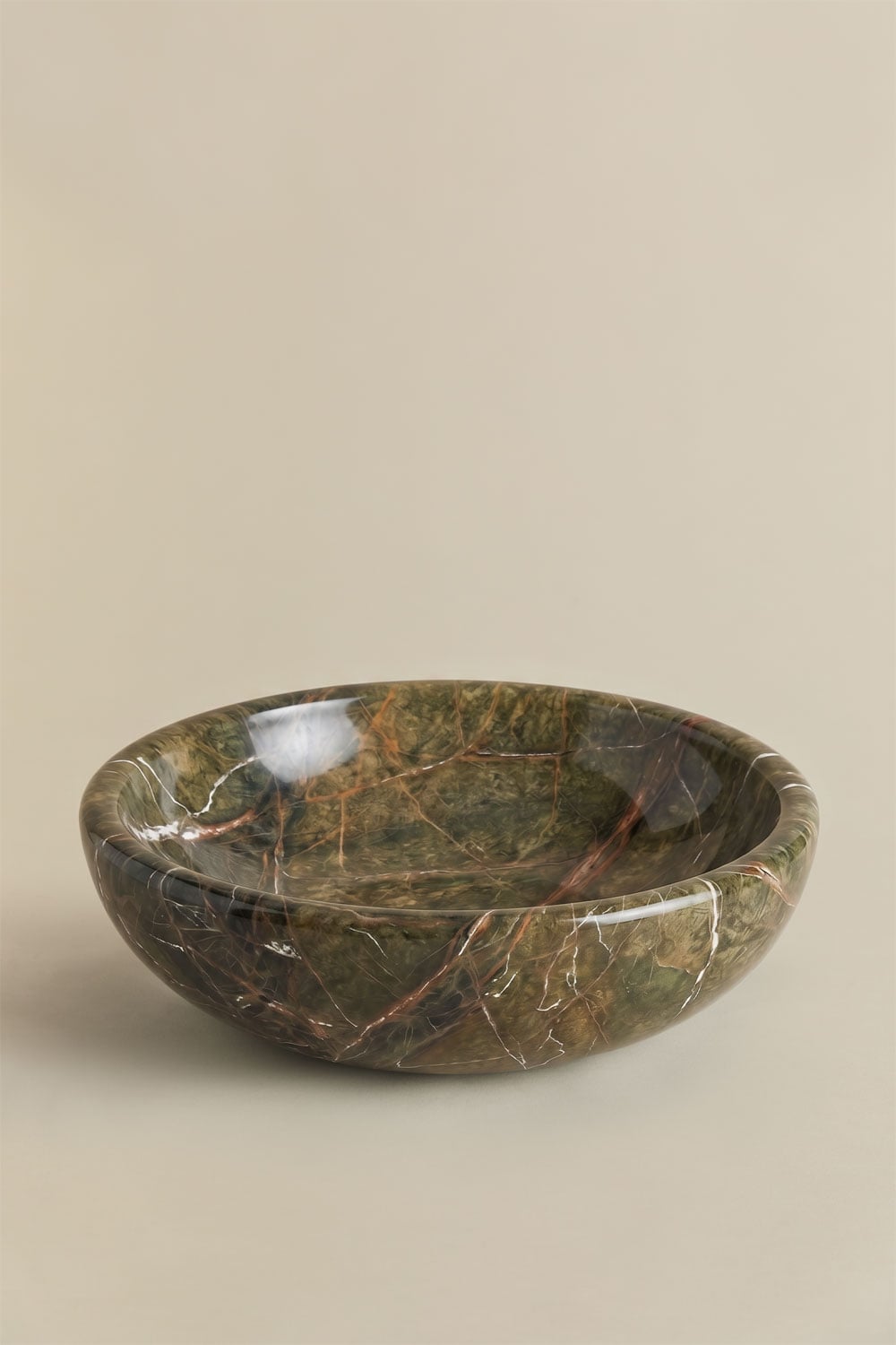 Lavabo redondo Ø40 cm en piedra natural Eskel, imagen de galer&iacute;a 1