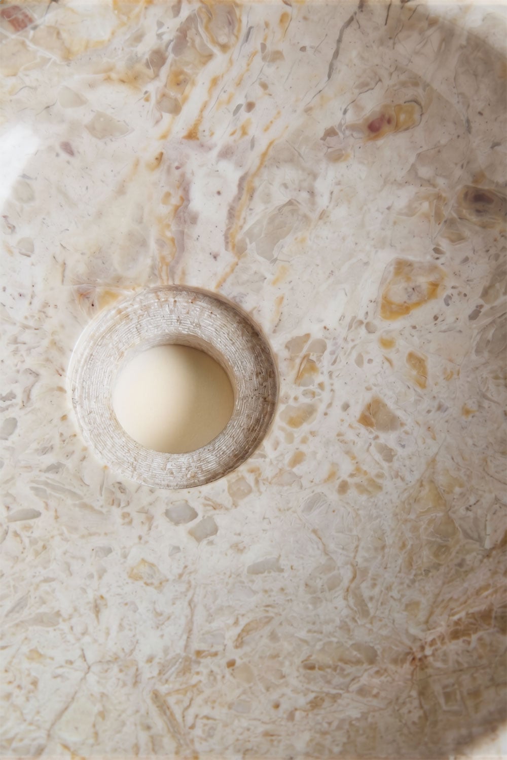 Lavabo redondo Ø40 cm en piedra natural Eskel, imagen de galer&iacute;a 6