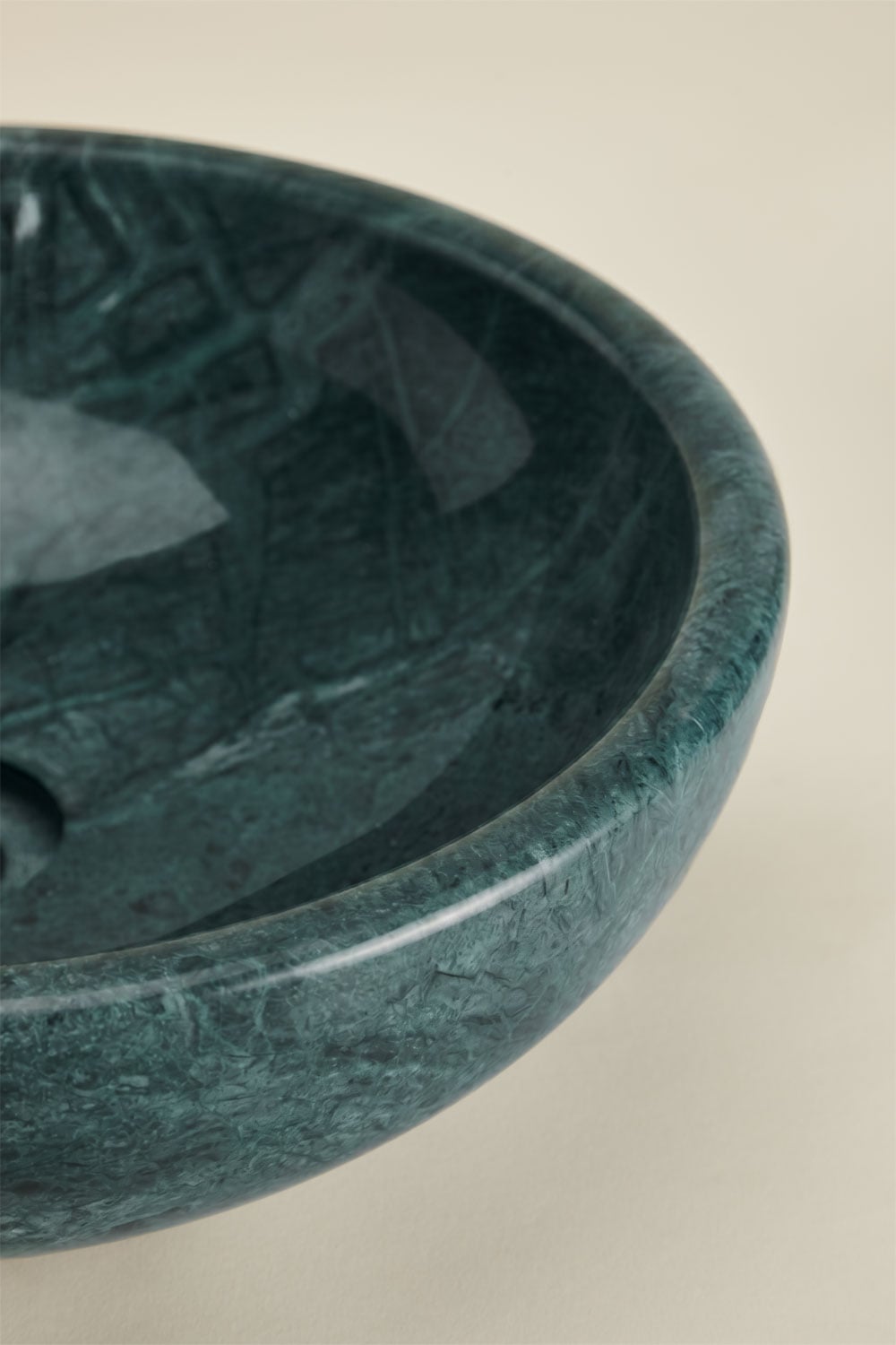 Lavabo redondo Ø40 cm en piedra natural Eskel, imagen de galer&iacute;a 3