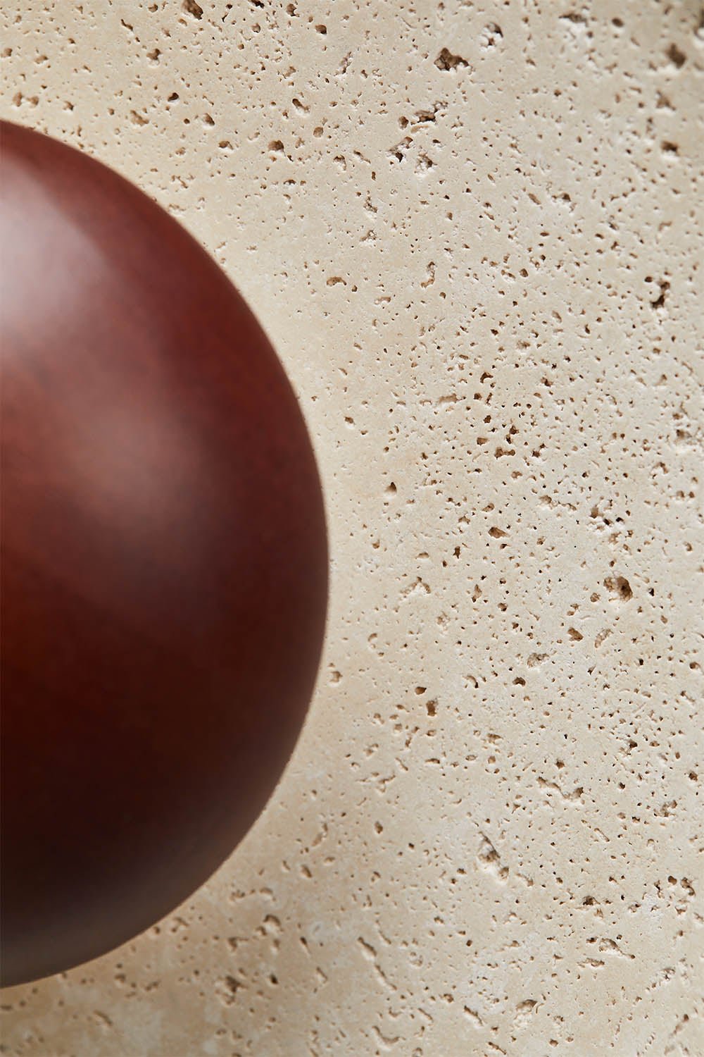 Aplique de pared Ø25 cm LED en piedra natural y madera Giuliano , imagen de galer&iacute;a 6