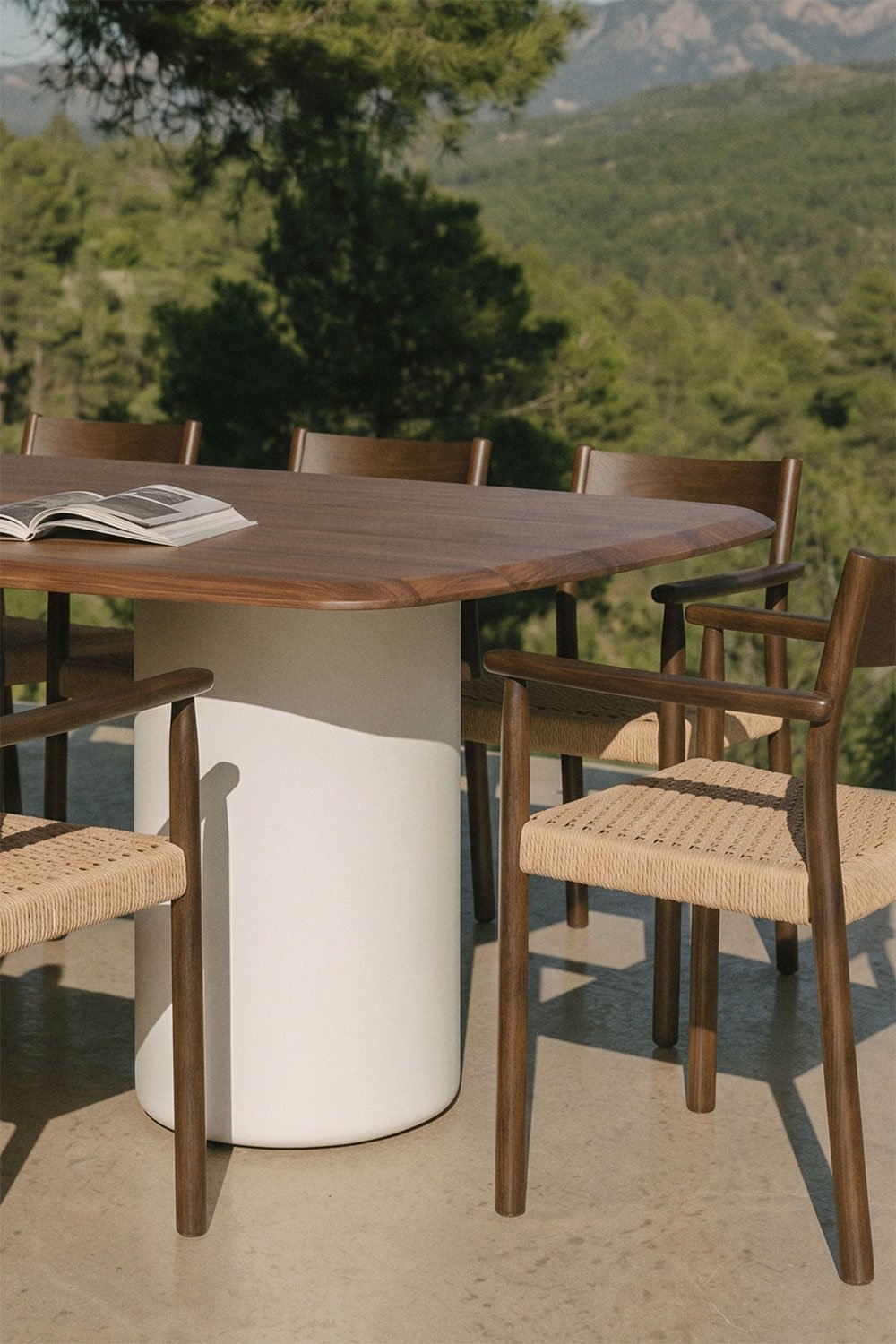 Mesa de jardín rectangular 270x110 cm en madera de acacia Leighton, imagen de galer&iacute;a 2