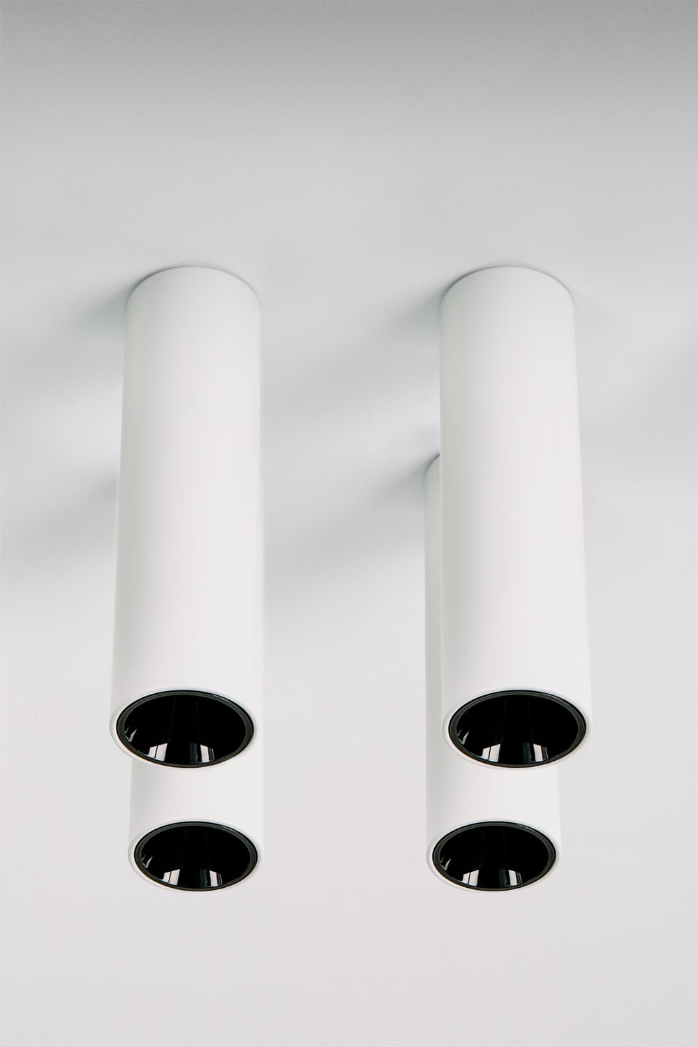 Pack de 4 apliques de techo LED de superficie redondos Ø4 cm para exterior en aluminio Luisiana, imagen de galeria 1