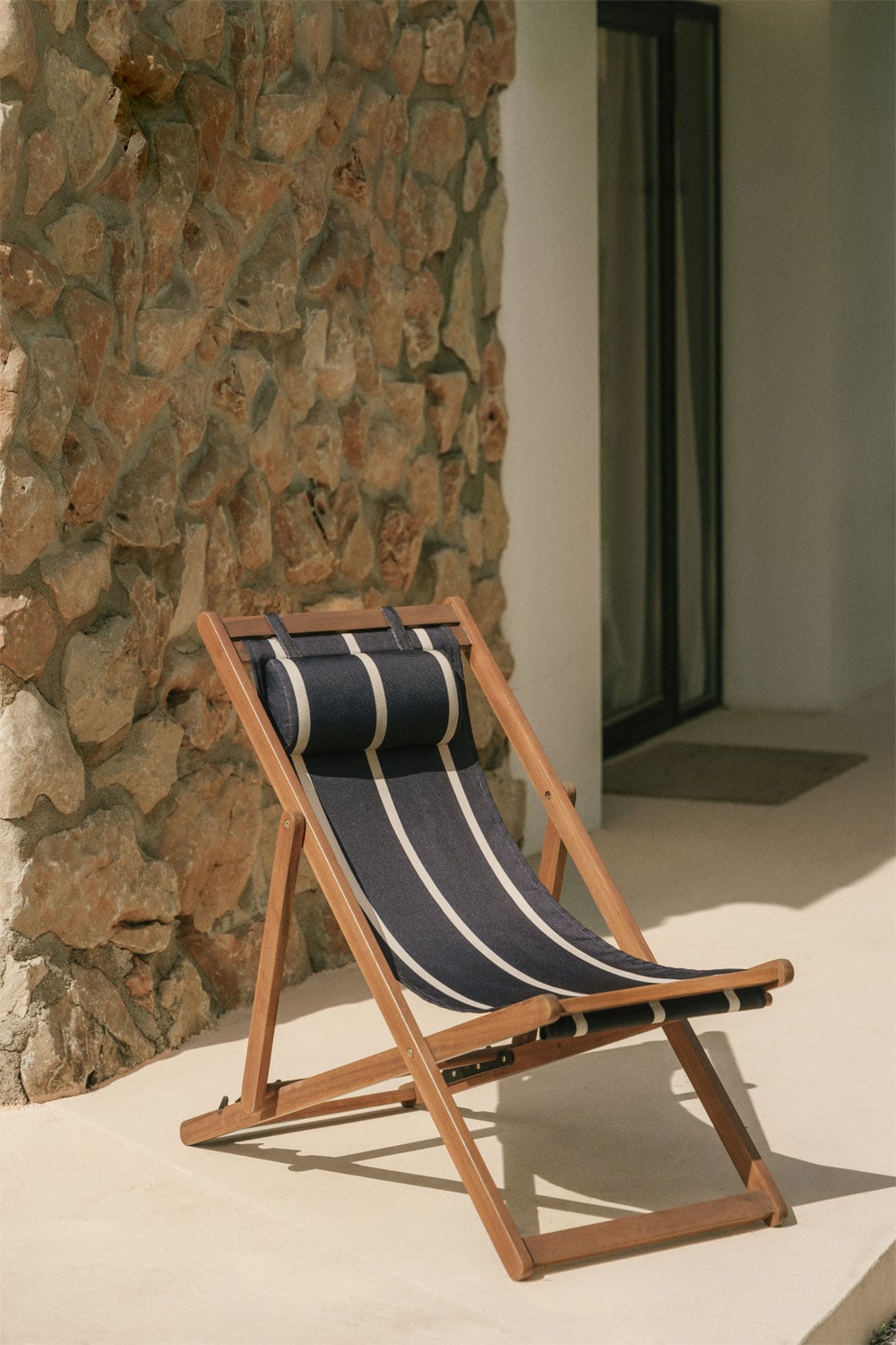 Hamaca plegable en madera con cojín Kardis , imagen de galer&iacute;a 1