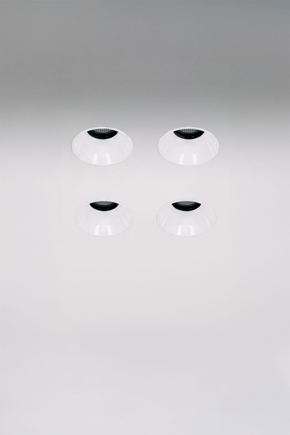 Pack de 4 downlights LED empotrables sin marcos trimless redondos Ø3,6 cm para exterior en aluminio Luisiana, imagen de galeria 1