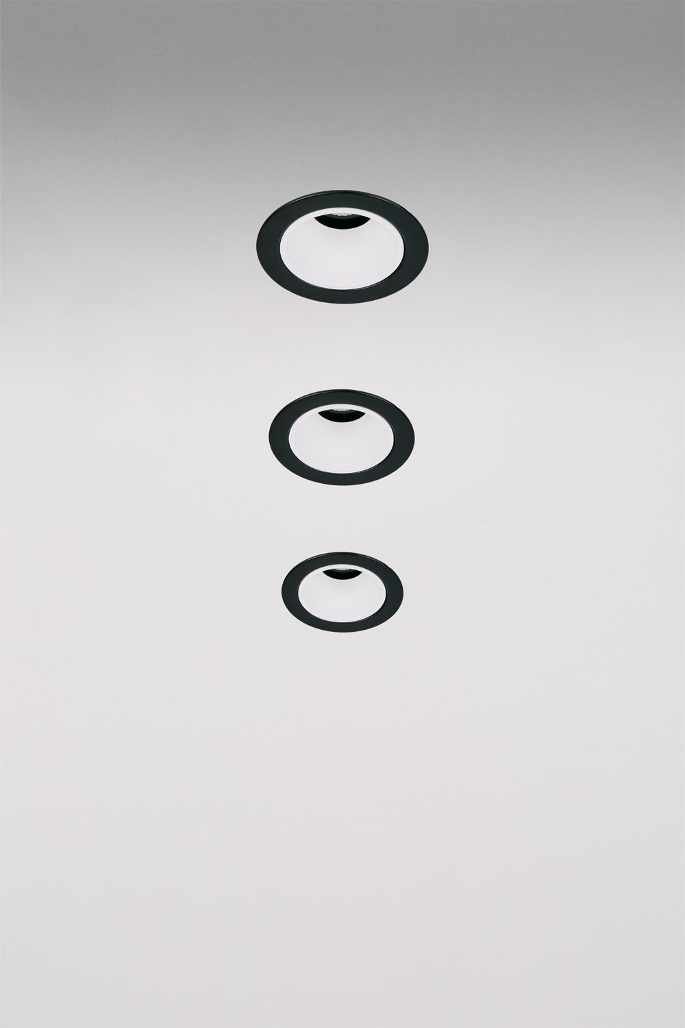 Pack de 3 downlights LED empotrables con marcos redondos Ø5 cm para exterior en aluminio Luisiana, imagen de galeria 1