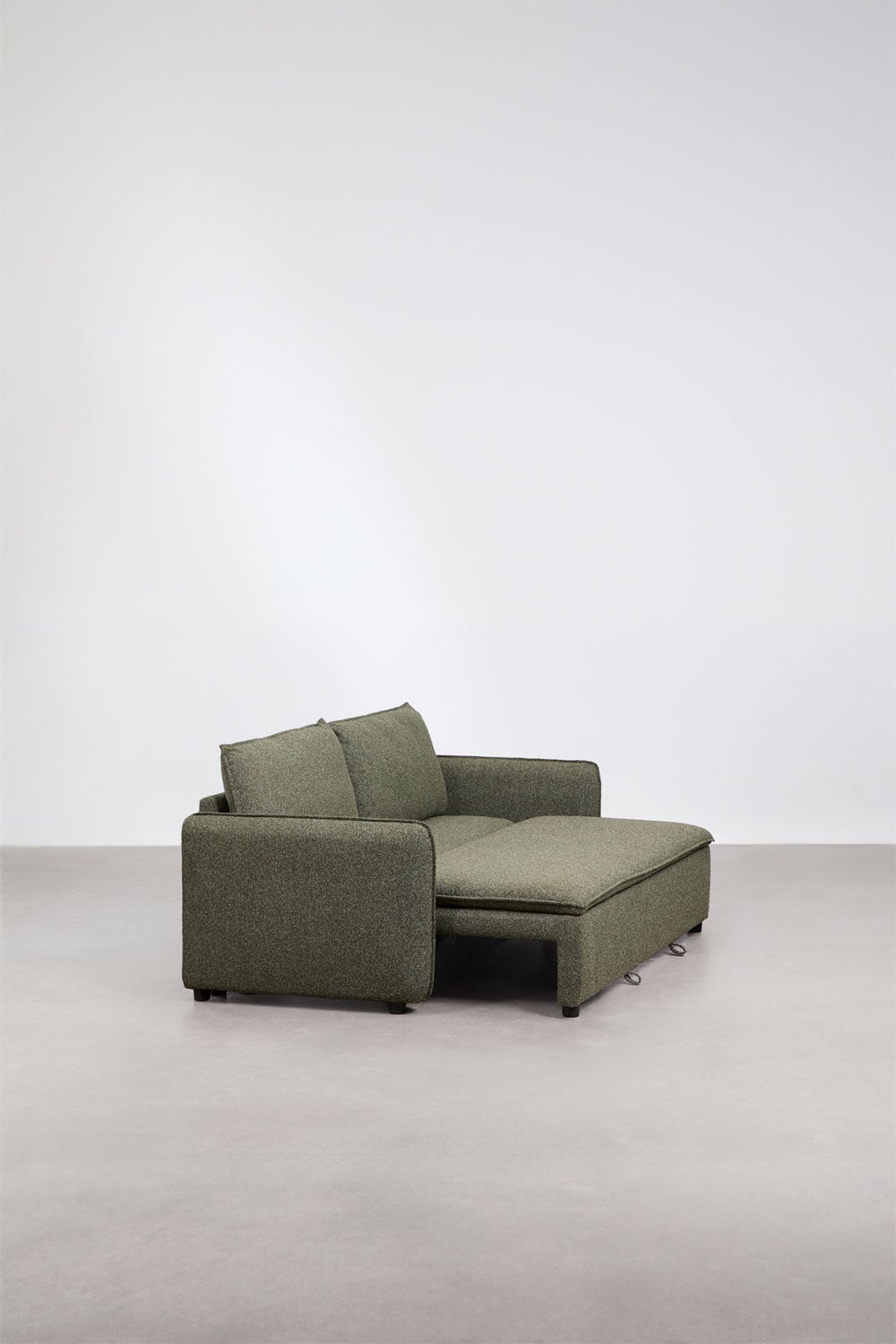 Sofá cama de 3 plazas en tela bouclé Drovi, imagen de galer&iacute;a 4