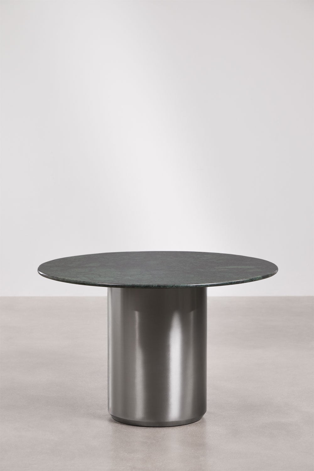 Mesa de comedor redonda Ø120 cm en acero inoxidable Luceida  , imagen de galer&iacute;a 1