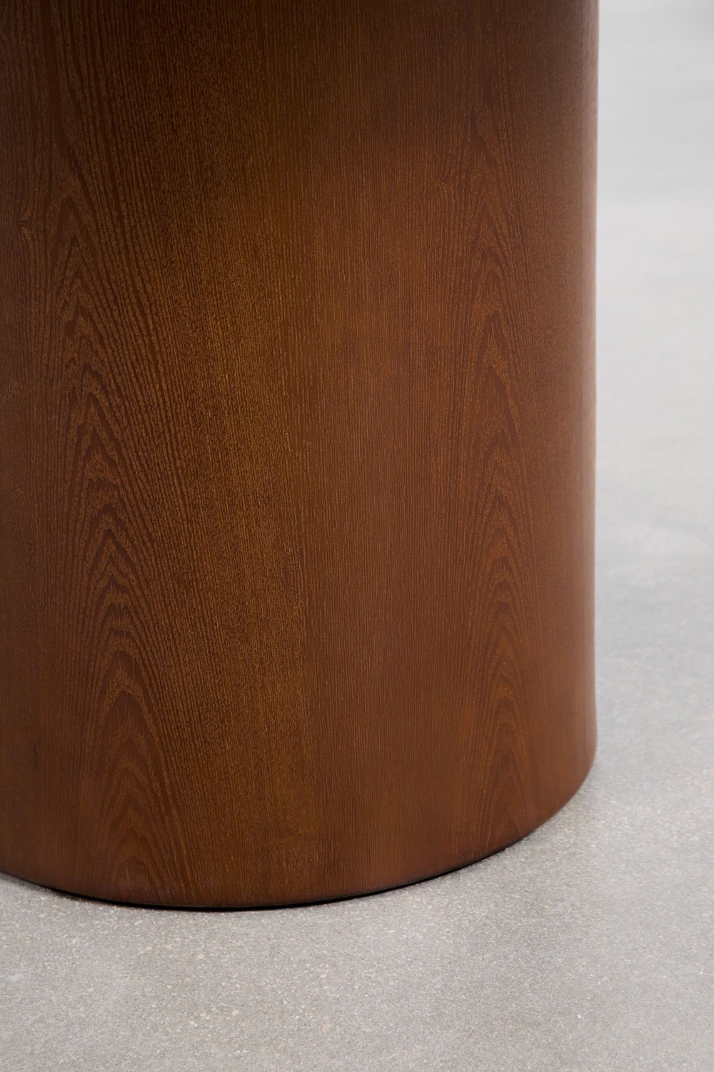 Mesa de comedor redonda Ø120 cm en vidrio templado y MDF Asgri, imagen de galer&iacute;a 3