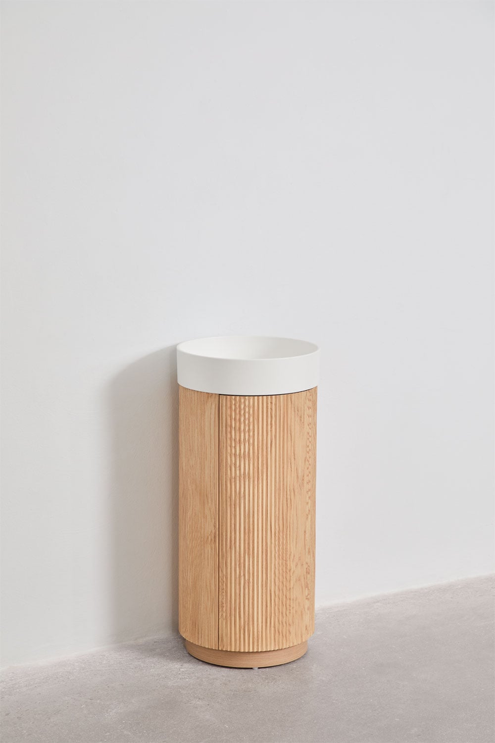 Conjunto de mueble de baño Ø40 cm en madera con lavabo integrado Freia, imagen de galer&iacute;a 2