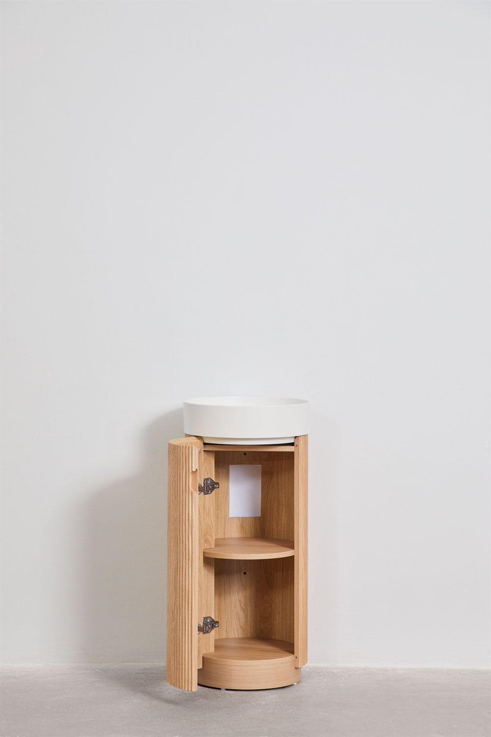 Conjunto de mueble de baño Ø40 cm en madera con lavabo integrado Freia, imagen de galer&iacute;a 3