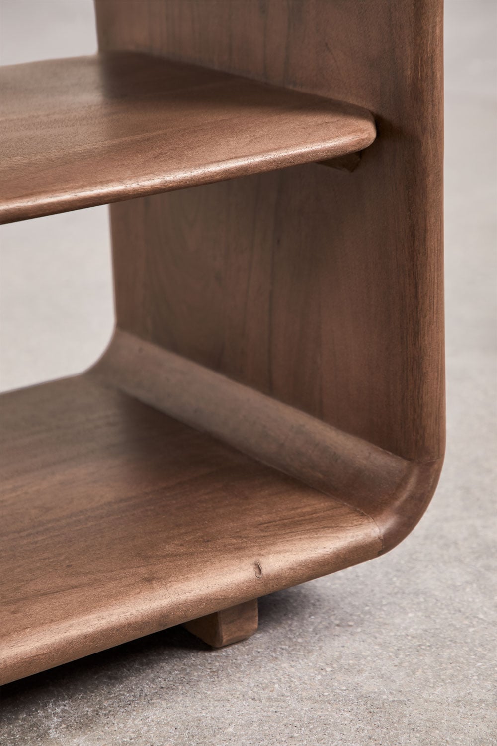 Mueble TV 140x35 cm en madera de acacia oscura Tinsley, imagen de galer&iacute;a 4