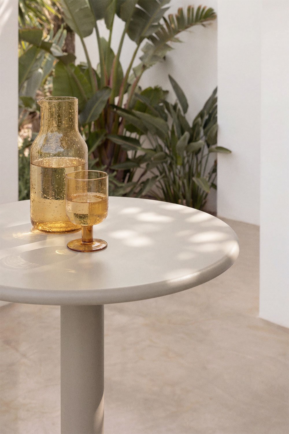 Mesa alta de jardín redonda Ø60 cm en hierro Mizzi, imagen de galer&iacute;a 2