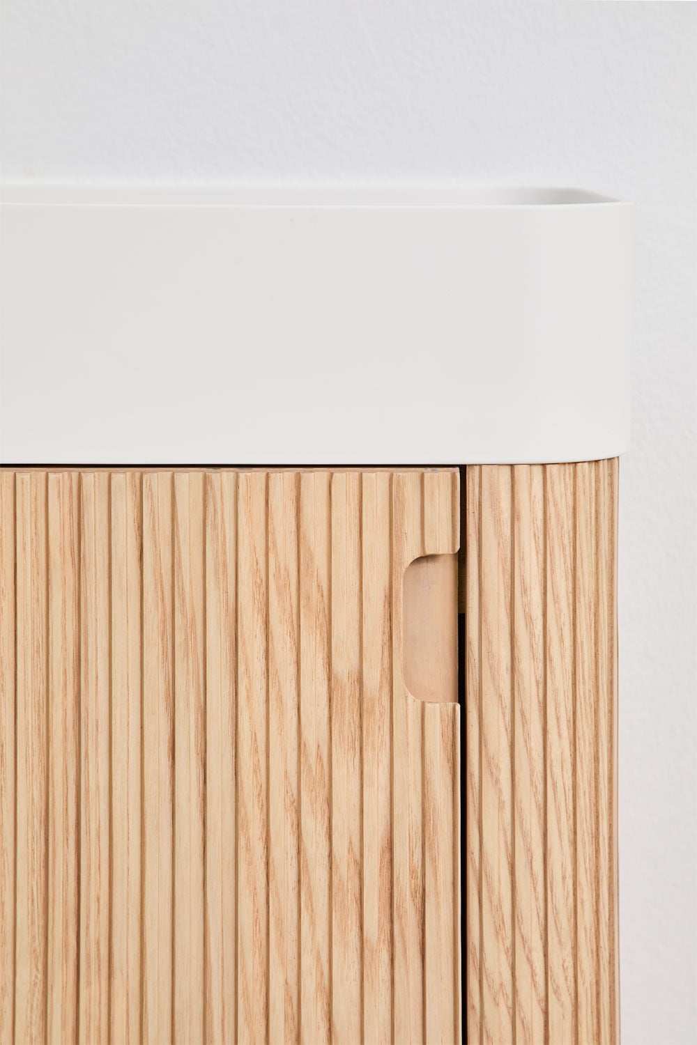 Conjunto de mueble de baño suspendido 45x25 cm en madera con lavabo integrado Aizea, imagen de galer&iacute;a 5