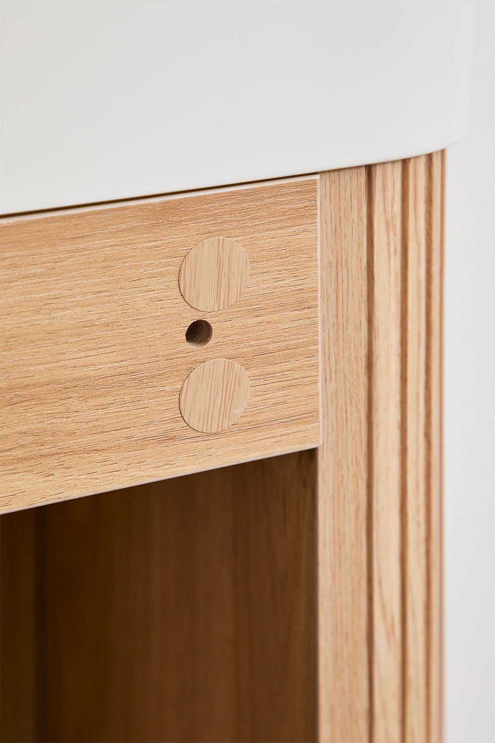 Conjunto de mueble de baño suspendido 45x25 cm en madera con lavabo integrado Aizea, imagen de galer&iacute;a 8