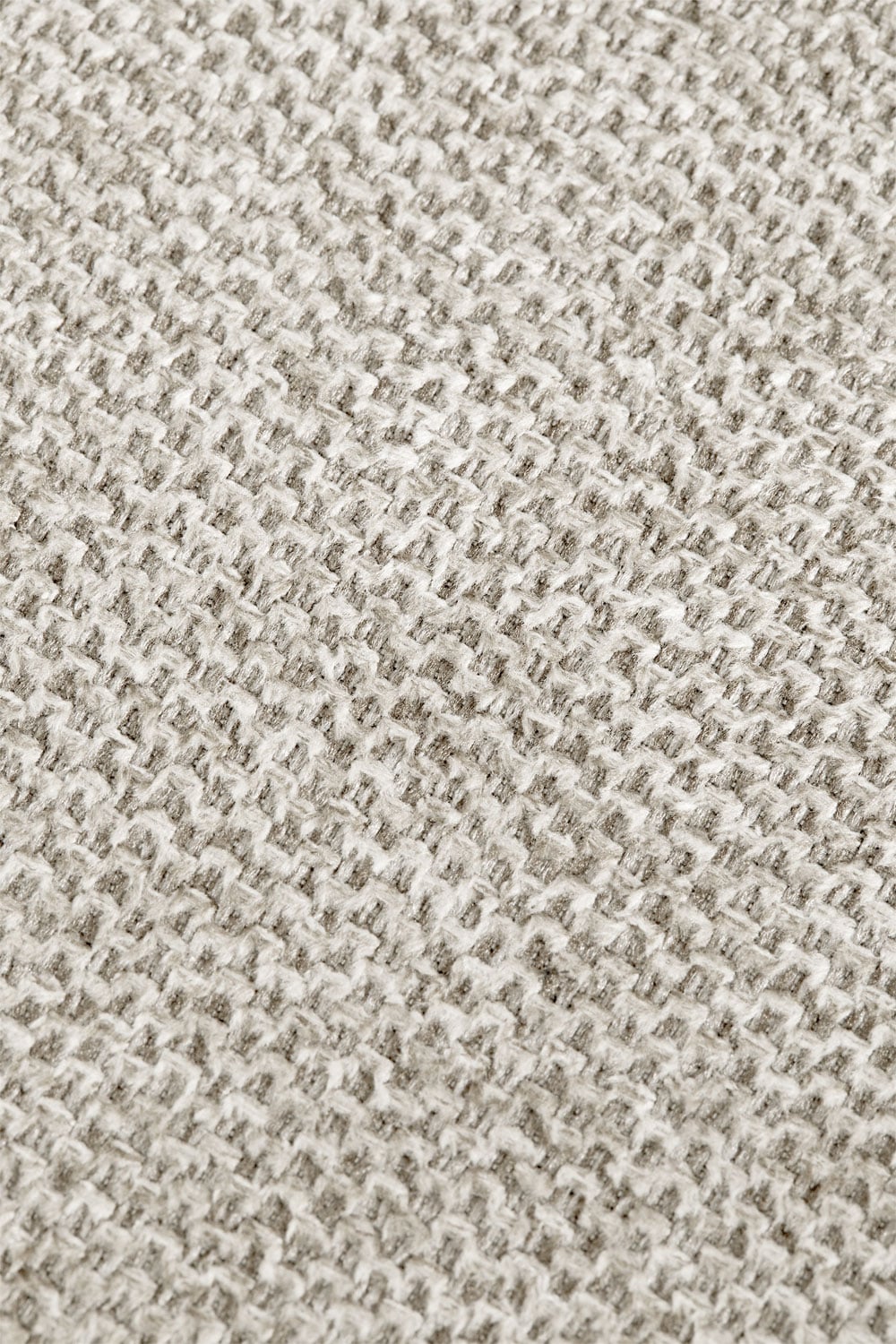 Banco 160 cm en madera de caucho acabado natural y chapa tapizada en bouclé beige crema Lofren, imagen de galer&iacute;a 4
