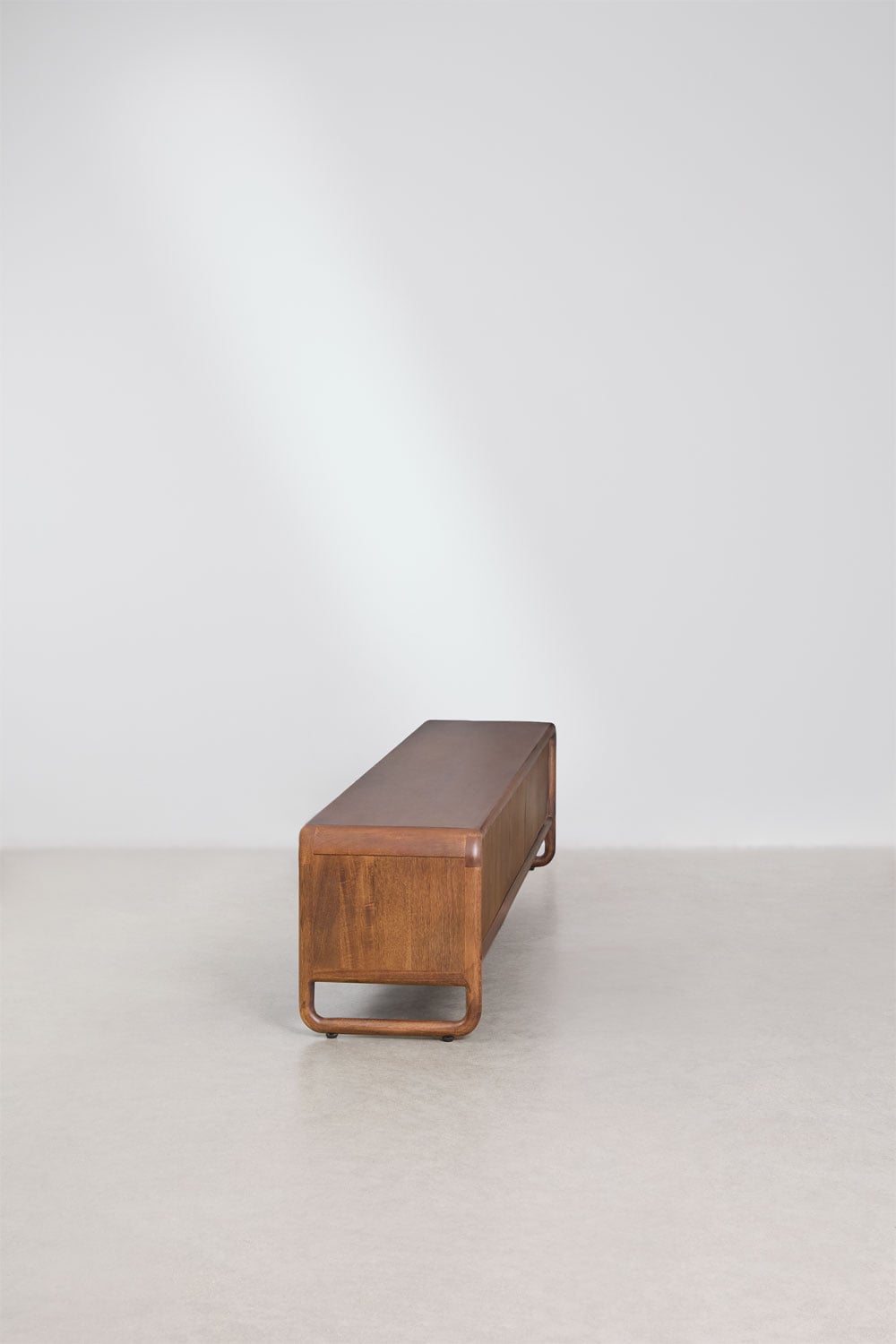 Mueble TV 220x40 cm en madera de mango oscura Maupaul, imagen de galer&iacute;a 2