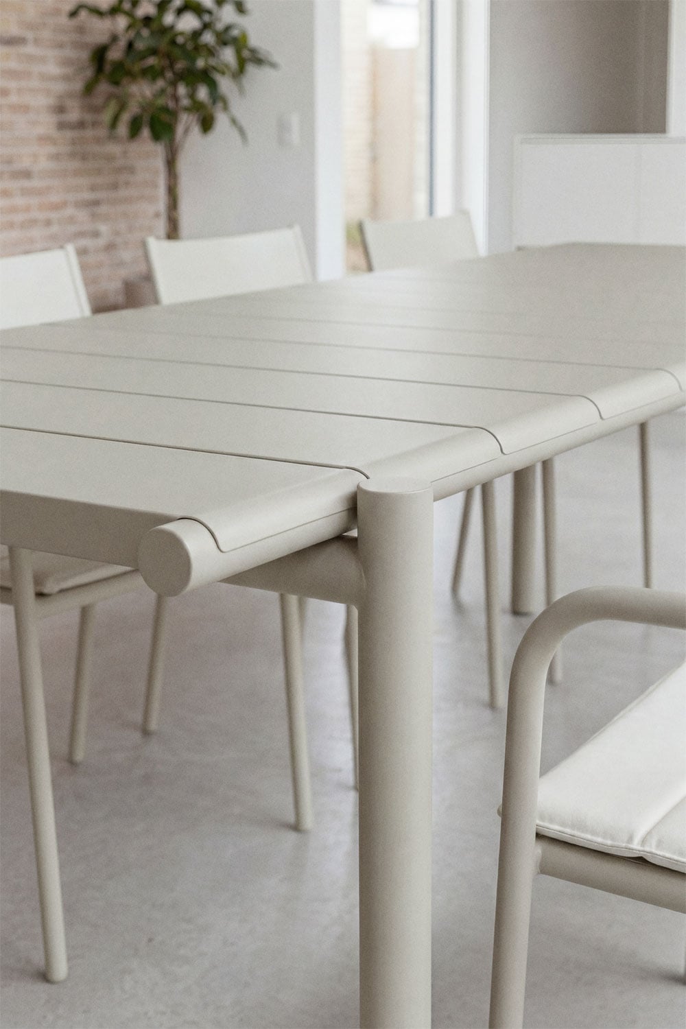 Mesa de comedor rectangular 235x105 cm en acero Tossa, imagen de galer&iacute;a 2