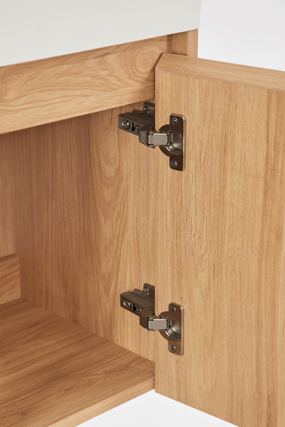 Conjunto de mueble de baño suspendido 60x40 cm en madera con lavabo integrado Genevie, imagen de galer&iacute;a 5