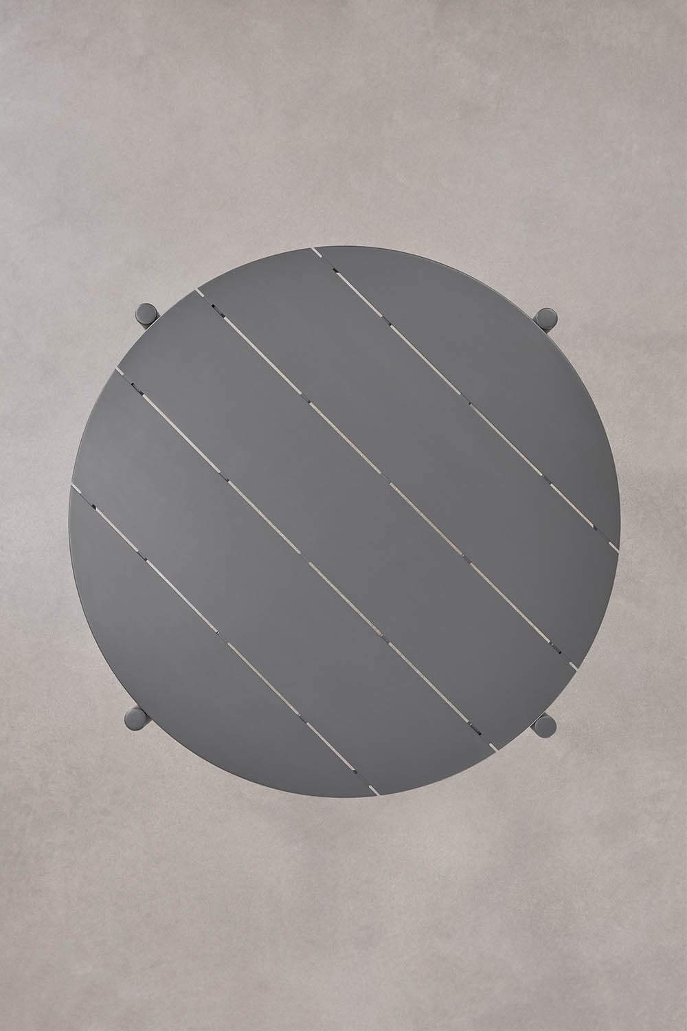 Set de mesa redonda Ø110 cm en aluminio Elton y 4 sillas de jardín con reposabrazos en acero Anerina, imagen de galer&iacute;a 5
