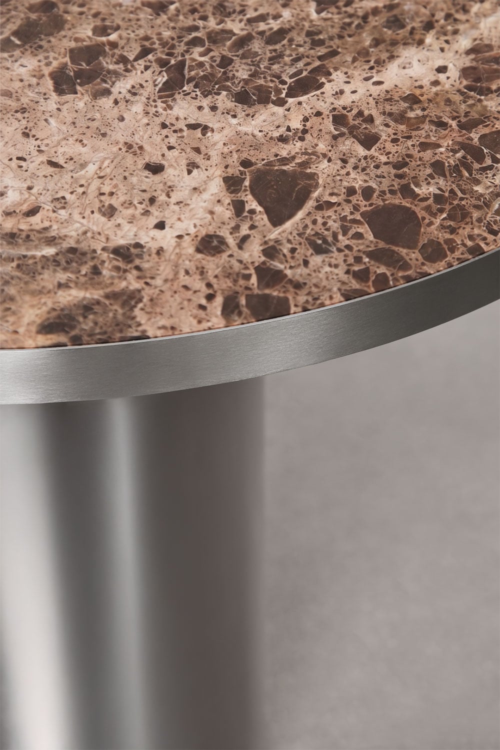 Mesa de comedor ovalada 220x110 cm en piedra natural y acero inoxidable Fertrix, imagen de galer&iacute;a 6