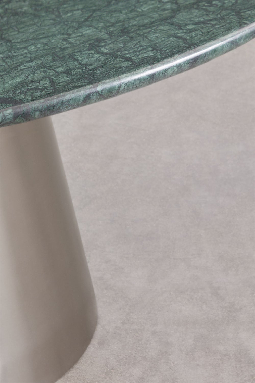Mesa de comedor redonda Ø120 cm en acero inoxidable Baelor, imagen de galer&iacute;a 4